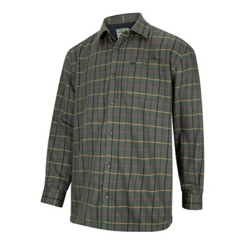 Fleece Lined Shirt By Hoggs Of Fife - Green Check Fleece Lined Shirt By Hoggs Of Fife - Green Check